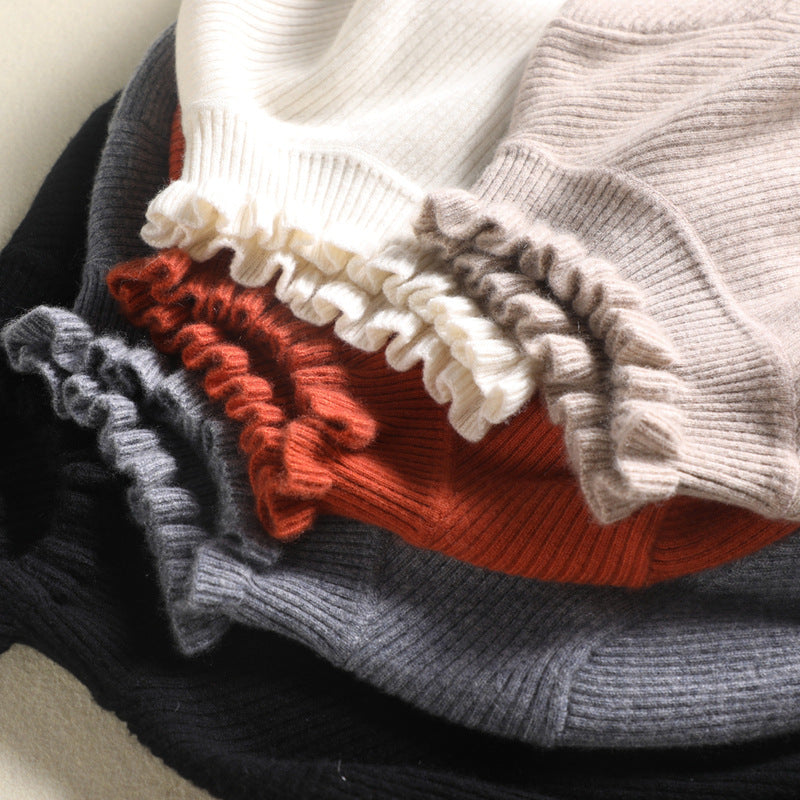 Penelope - Comfortabele Coltrui met Lange Mouwen en Ruffles voor Dames