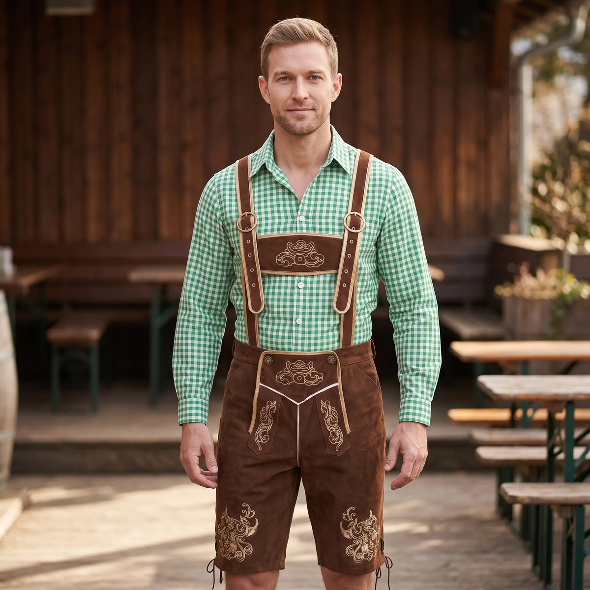 Ilyas | Klassieke Lederhosen Met Verstelbare Bretels