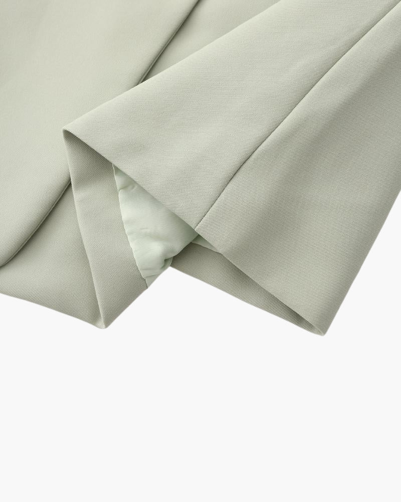 Oversized groene double-breasted blazer – lichtgewicht dameslaag