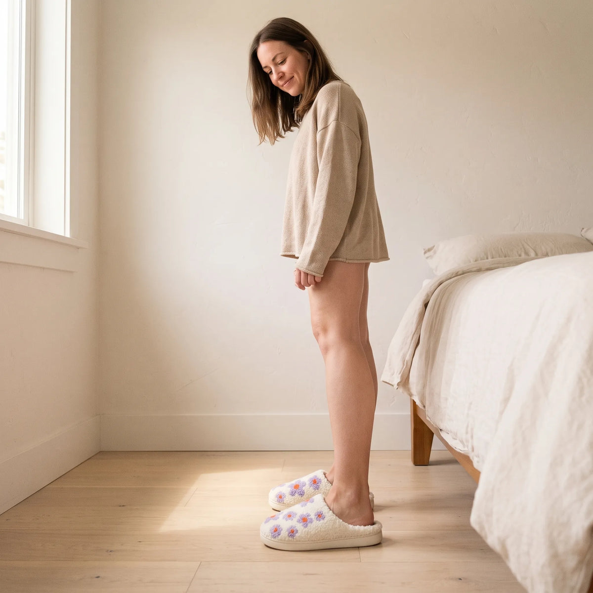 Inara | Slippers Met Een Vrolijk Bloemenpatroon