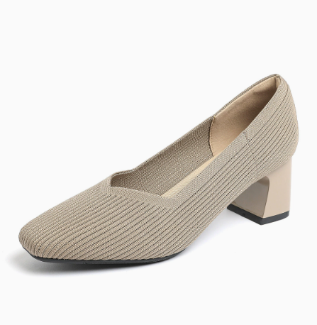 Escarpins Confortables à Talons Carrés - Pumps Respirants à Talon Carré - Femme | Navando