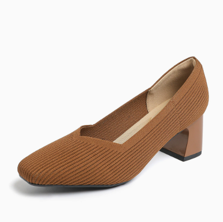 Escarpins Confortables à Talons Carrés - Pumps Respirants à Talon Carré - Femme | Navando