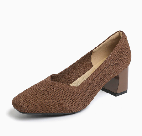 Escarpins Confortables à Talons Carrés - Pumps Respirants à Talon Carré - Femme | Navando
