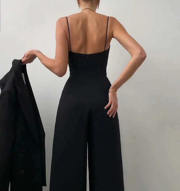 Jumpsuit Met Wijde Broekspijpen | Navando 