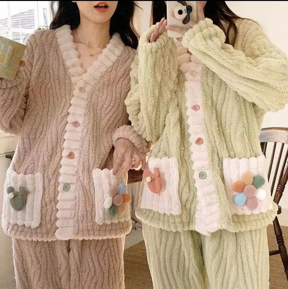 Kawaii | Zachte flanellen loungewear set 0