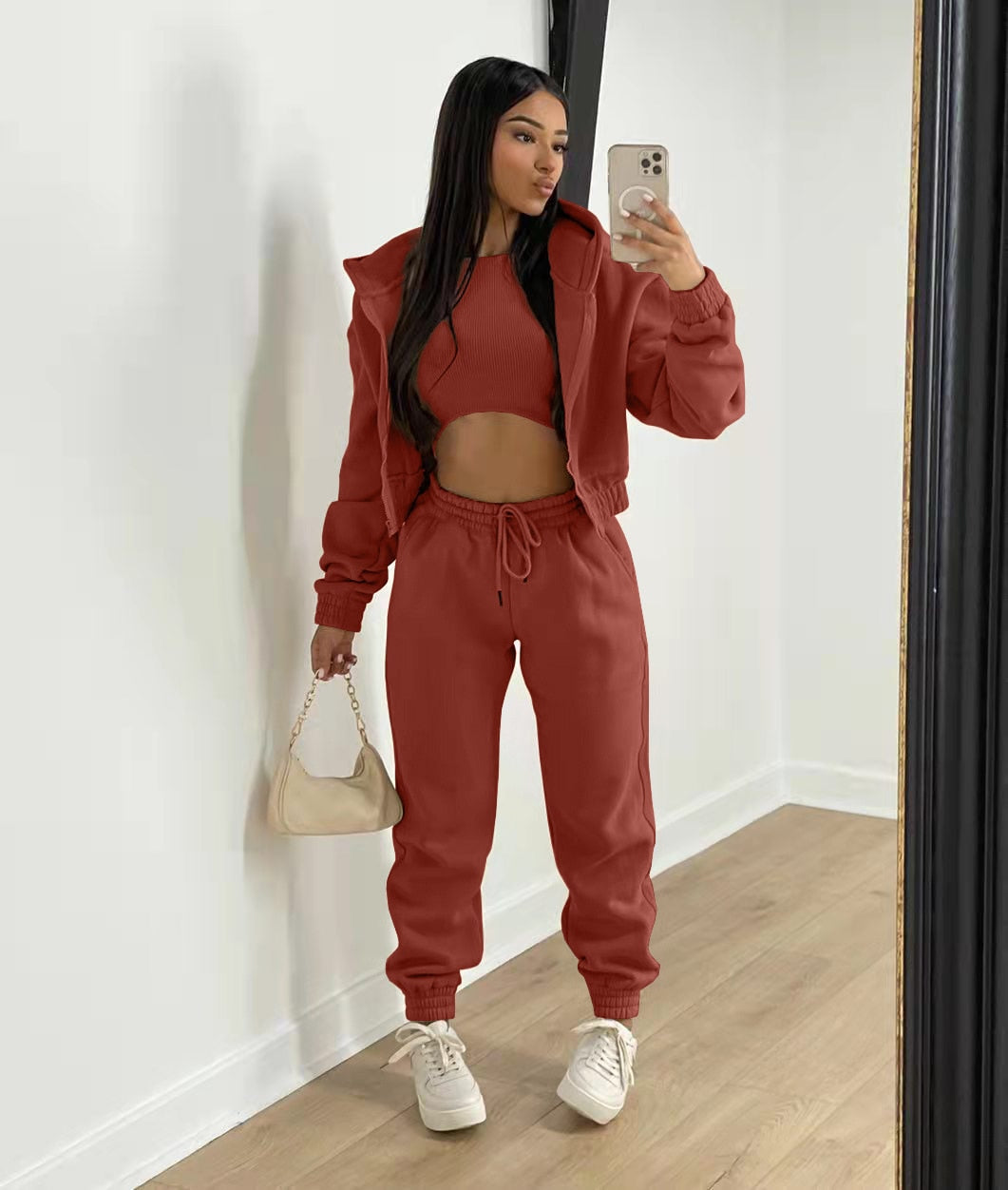 Kelby | Comfy 3-delige set met crop top 11