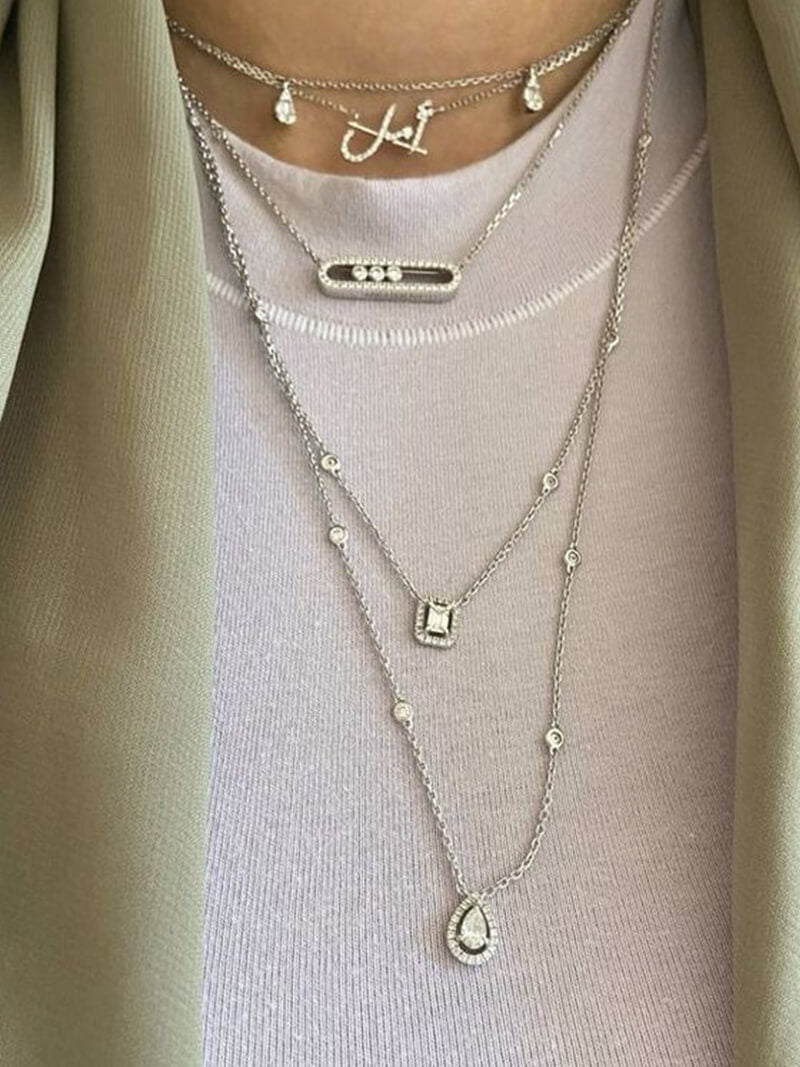 Ketting met bewegende diamanten - elegant, verfijnd en tijdloos 4