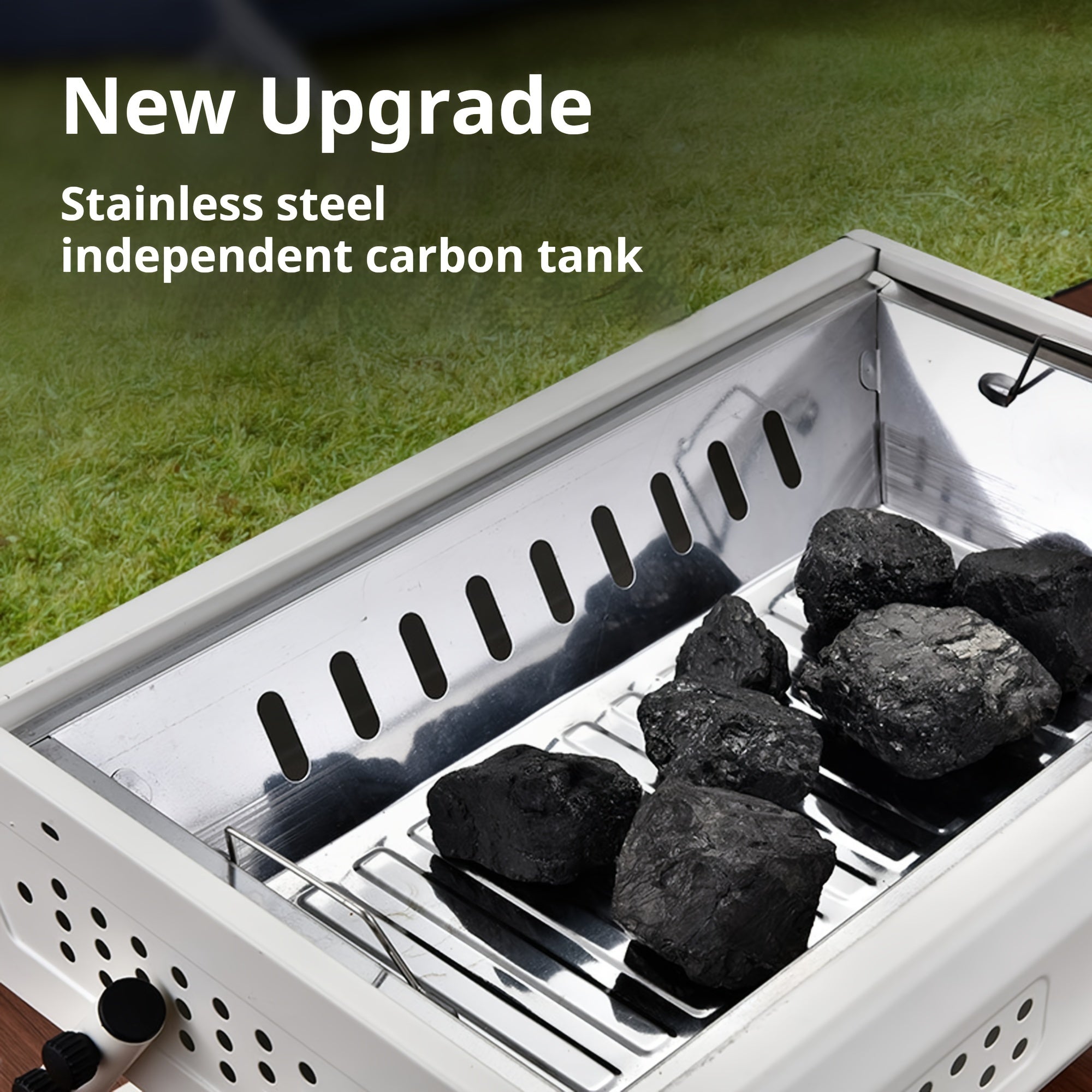 KitchenCrest | Compacte houtskoolgrill met opvouwbare poten 6