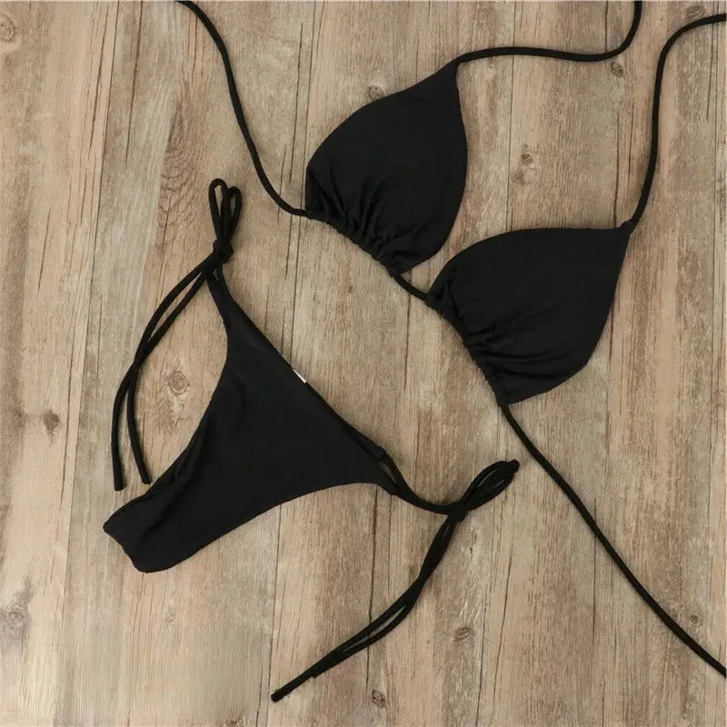 Klassieke Tweedelige Triangelbikini Voor Dames | Navando