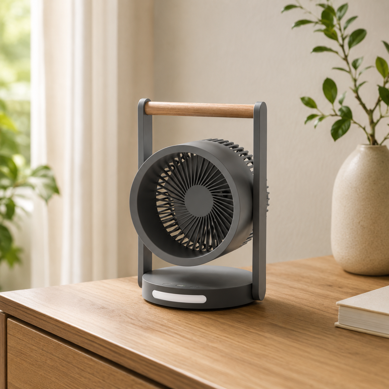 Compacte Tafelventilator met Handvat | Navando