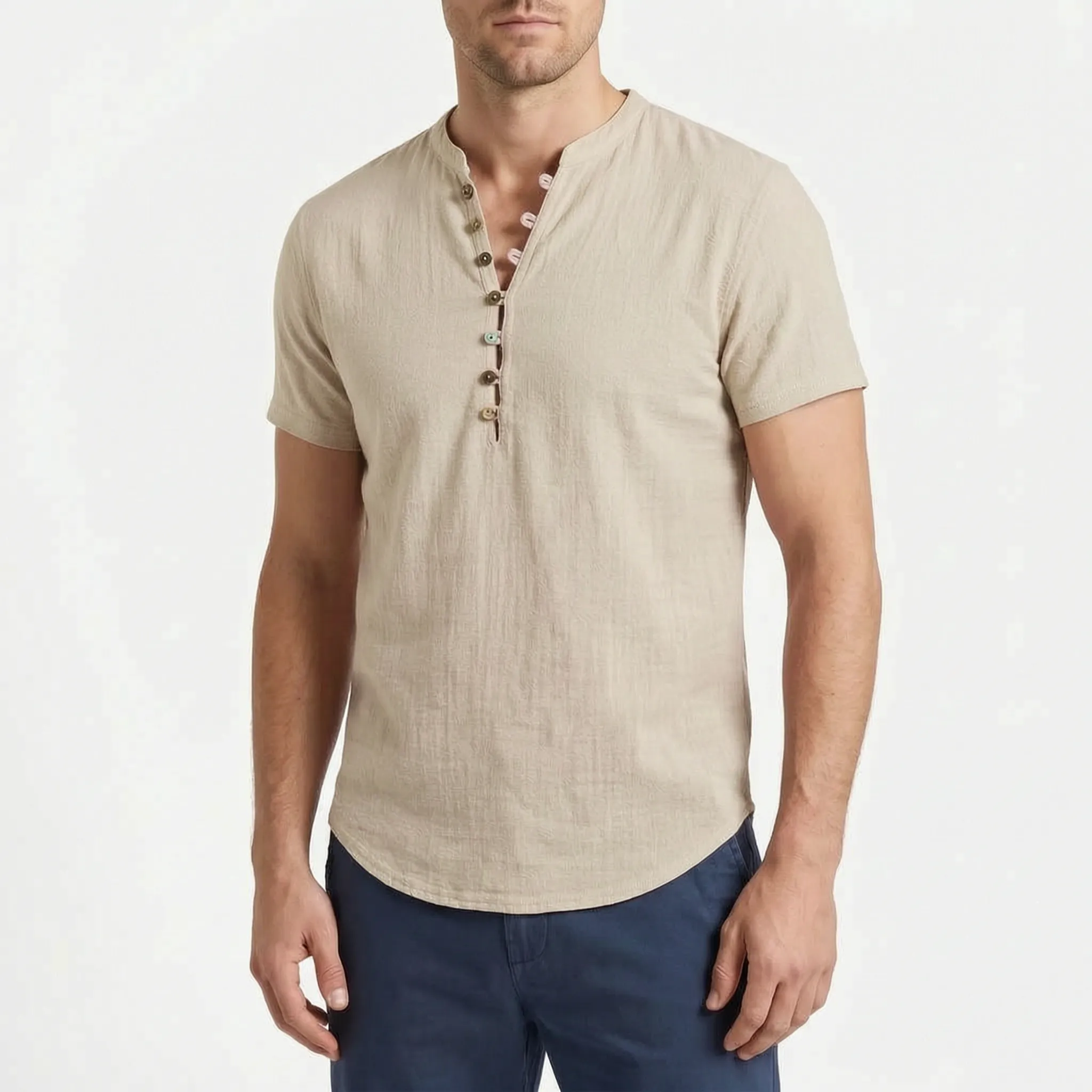 Korte Mouwen Herenshirt | Navando 
