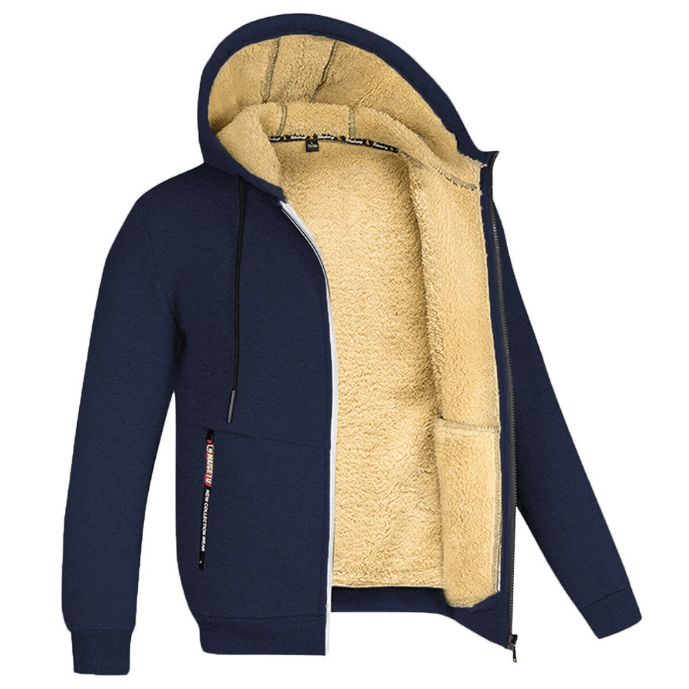 Kristoffer | Gevoerde zwarte hoodie met losse pasvorm 11