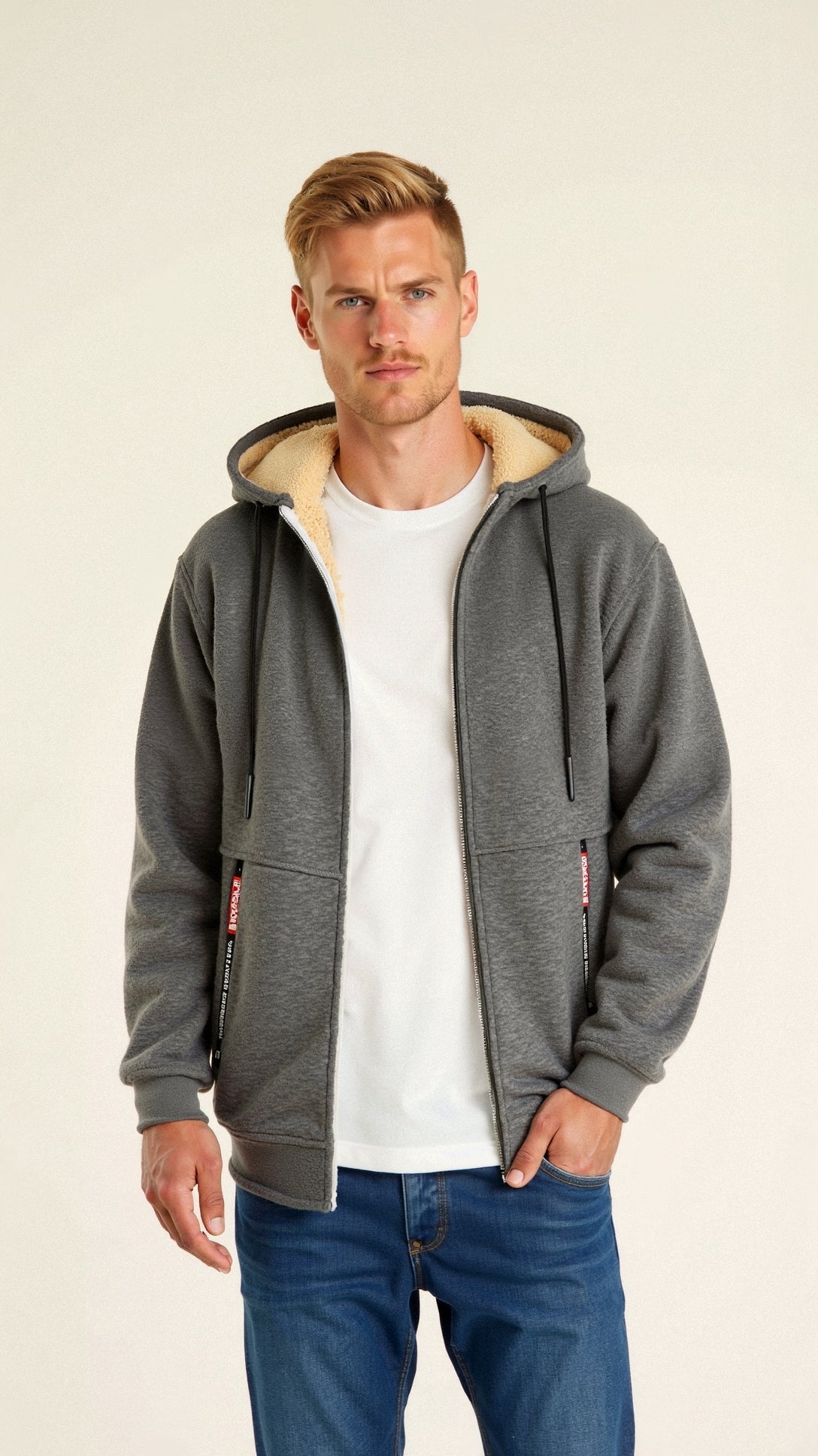 Kristoffer | Gevoerde zwarte hoodie met losse pasvorm 8