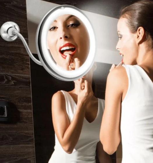 LED-verlichte spiegel | Flexibele zwanenhals met 10x vergroting 0
