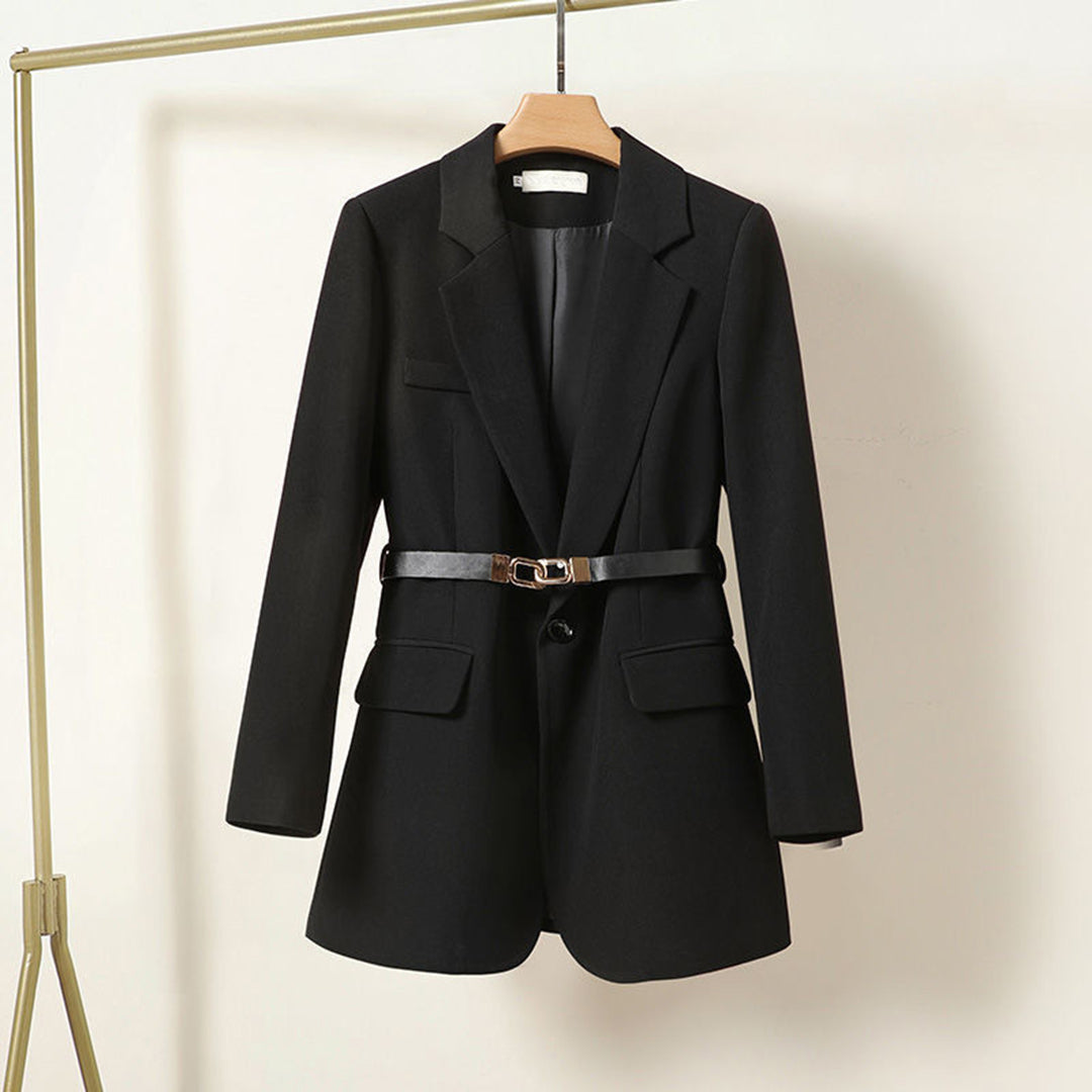 Sophia - Stijlvolle Lange Blazer met Riem voor Dames