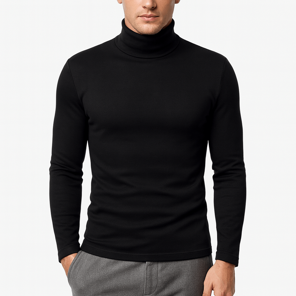 LUXEOUTFIT | Stretchkatoenmix slim fit T-shirt met col 2