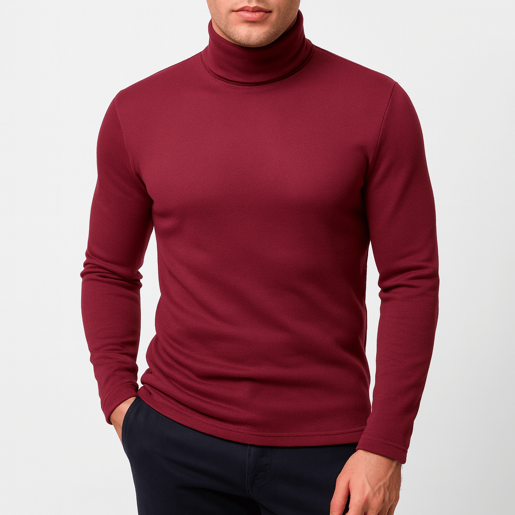LUXEOUTFIT | Stretchkatoenmix slim fit T-shirt met col 3