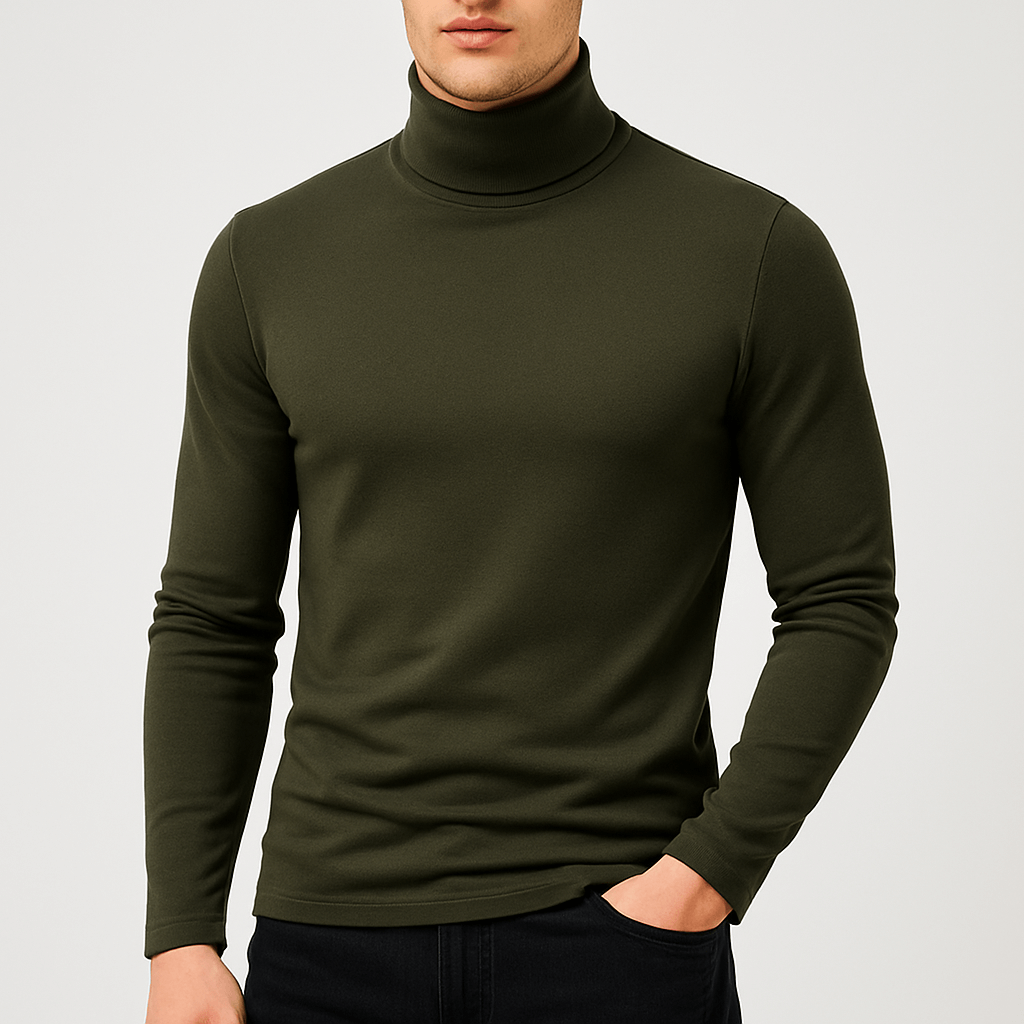 LUXEOUTFIT | Stretchkatoenmix slim fit T-shirt met col 4