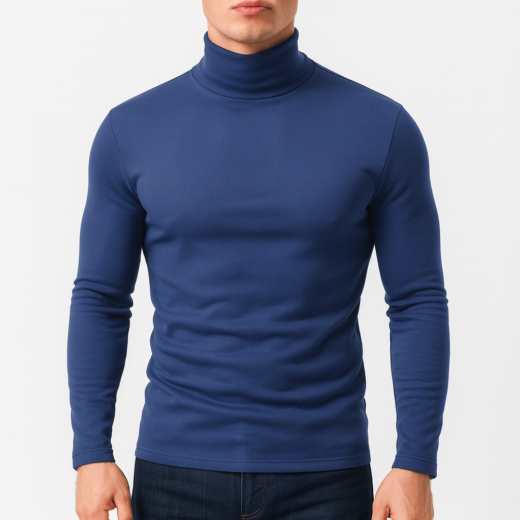 LUXEOUTFIT | Stretchkatoenmix slim fit T-shirt met col 5