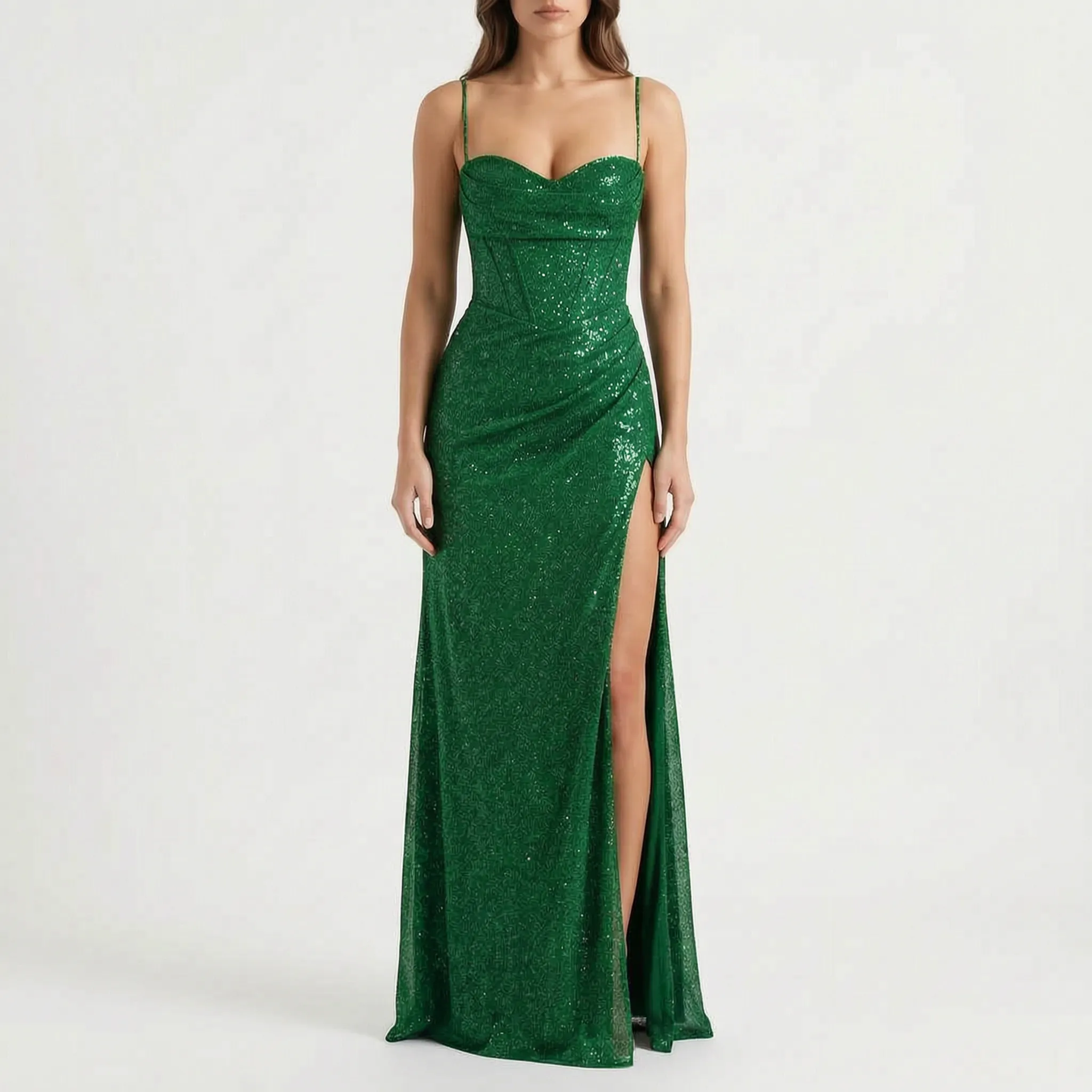 Lange Avondjurk Met Glitters | Navando 