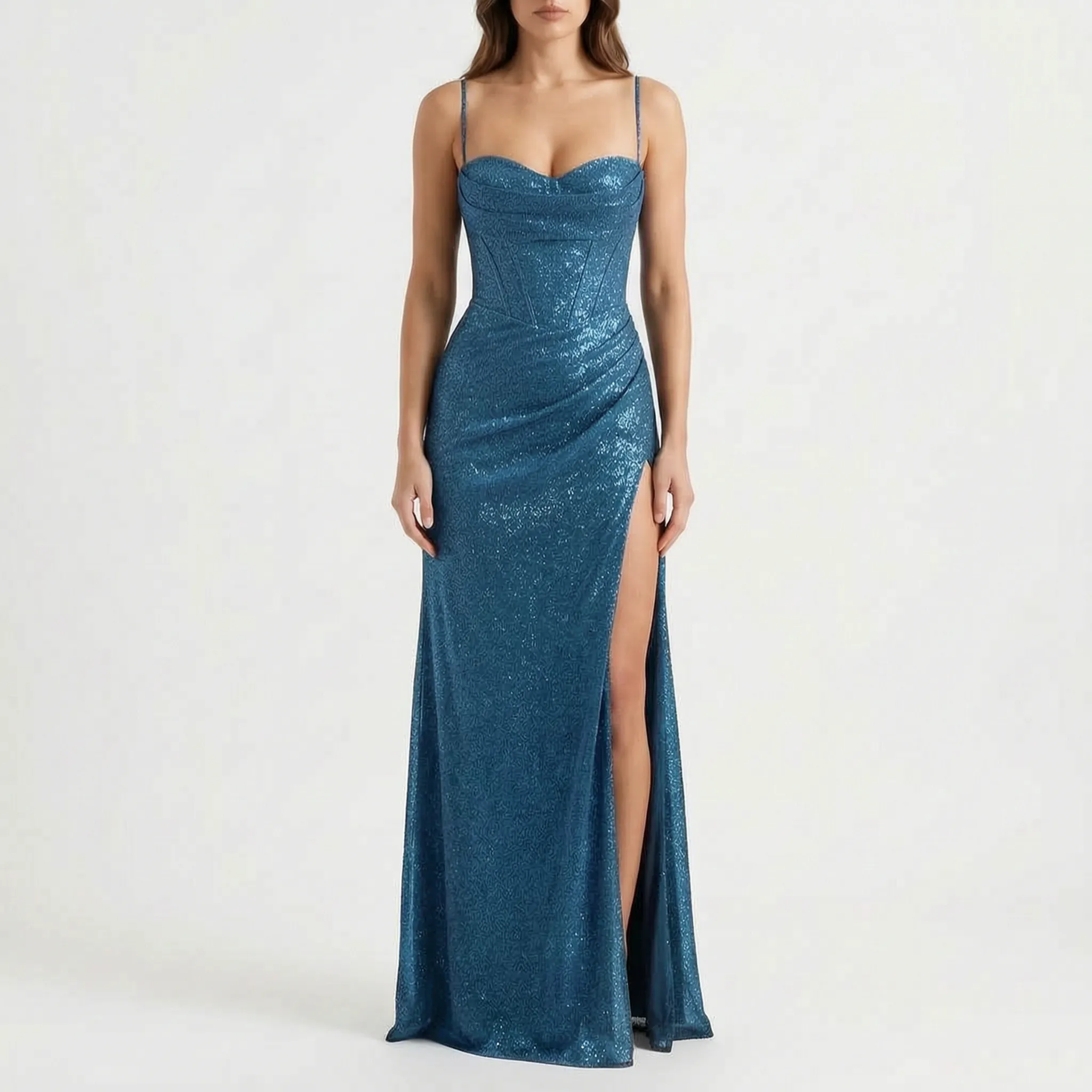 Lange Avondjurk Met Glitters | Navando 