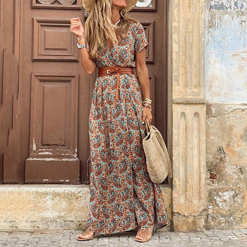 Lange Bohemian Maxi Jurk | Navando 