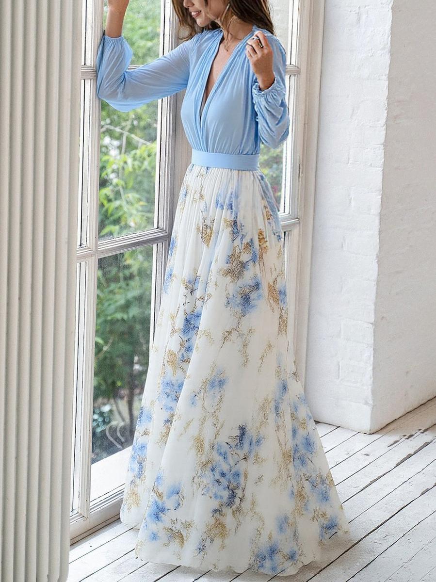 Lange Gebloemde Maxi-Jurk | Navando