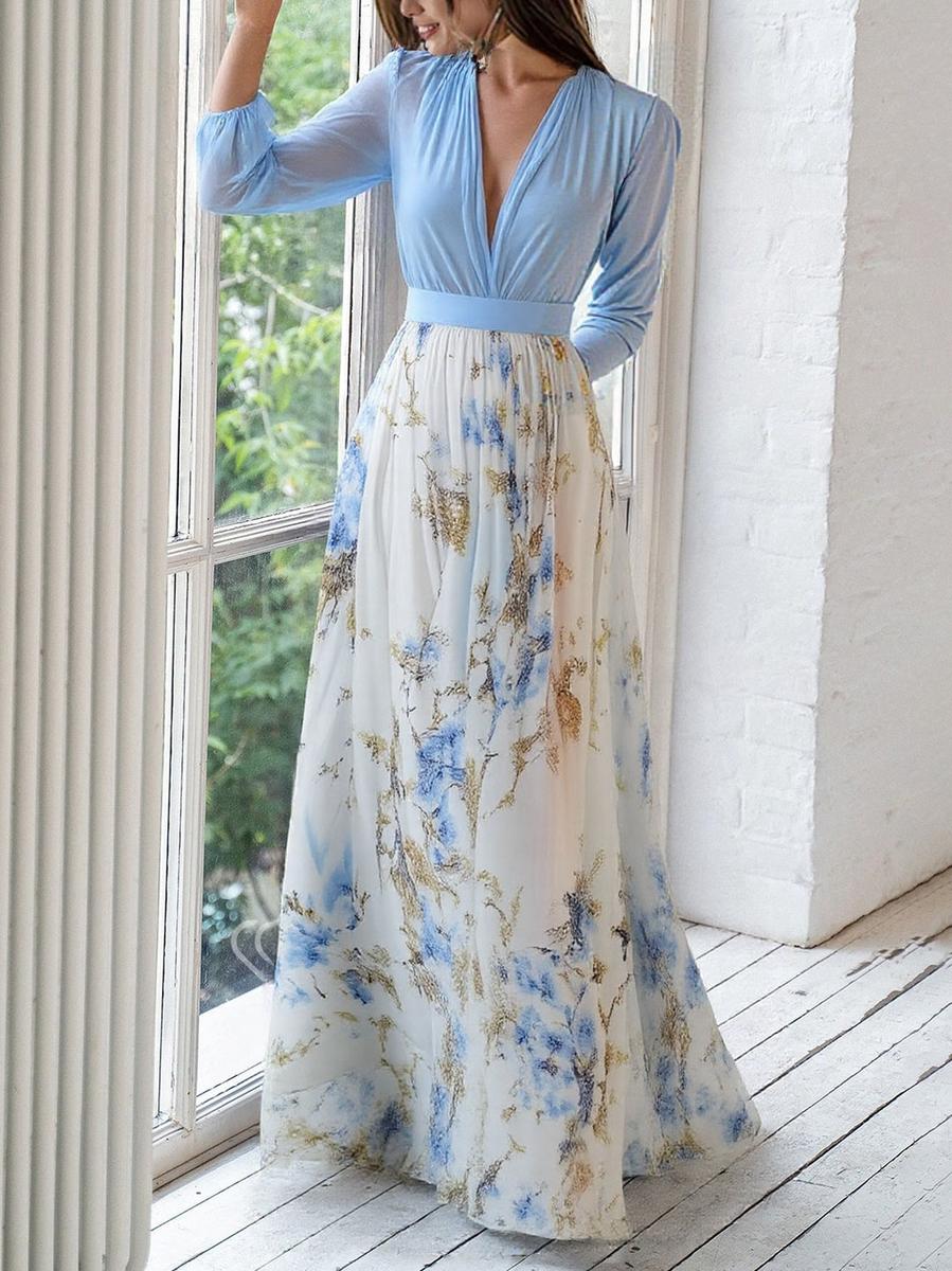 Lange Gebloemde Maxi-Jurk | Navando