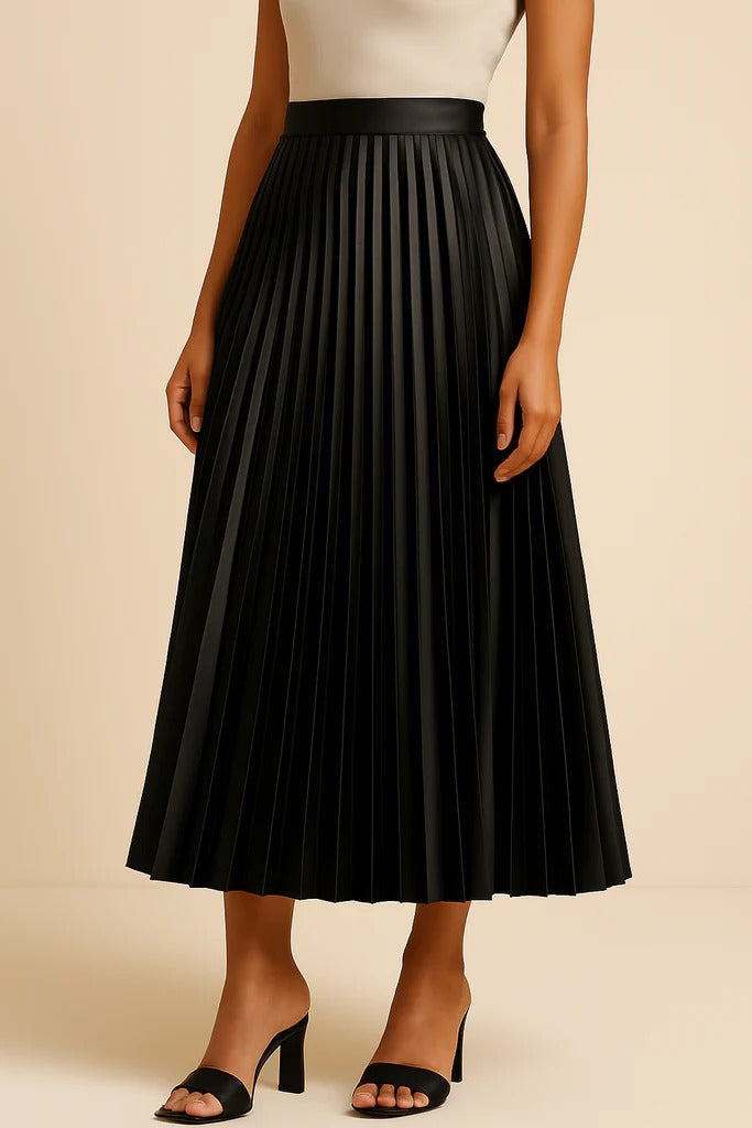 Lange Geplooide Midirok | Navando 