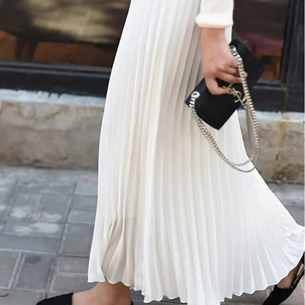 Lange Geplooide Midirok | Navando 