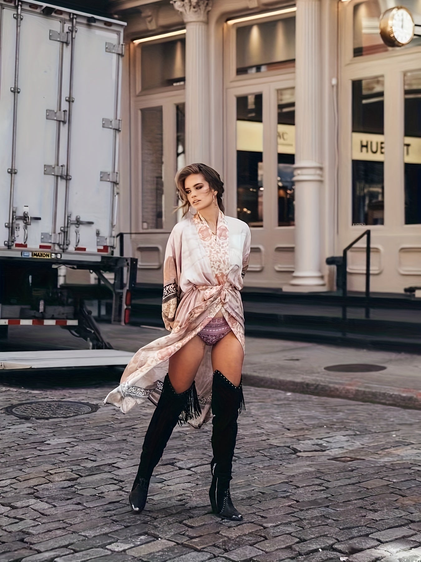 Lange Kimono Met Bloemenprint | Navando 