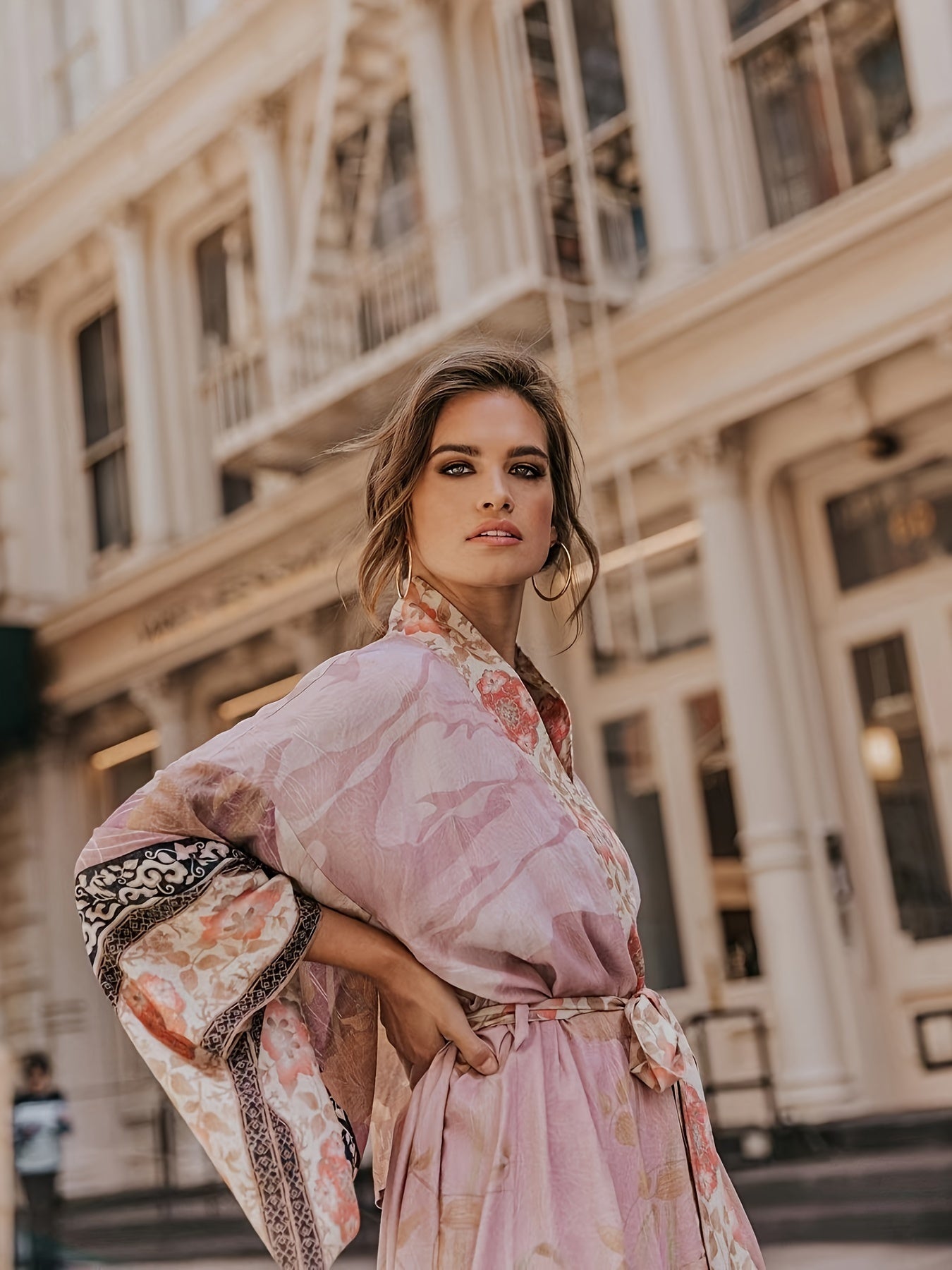 Lange Kimono Met Bloemenprint | Navando 
