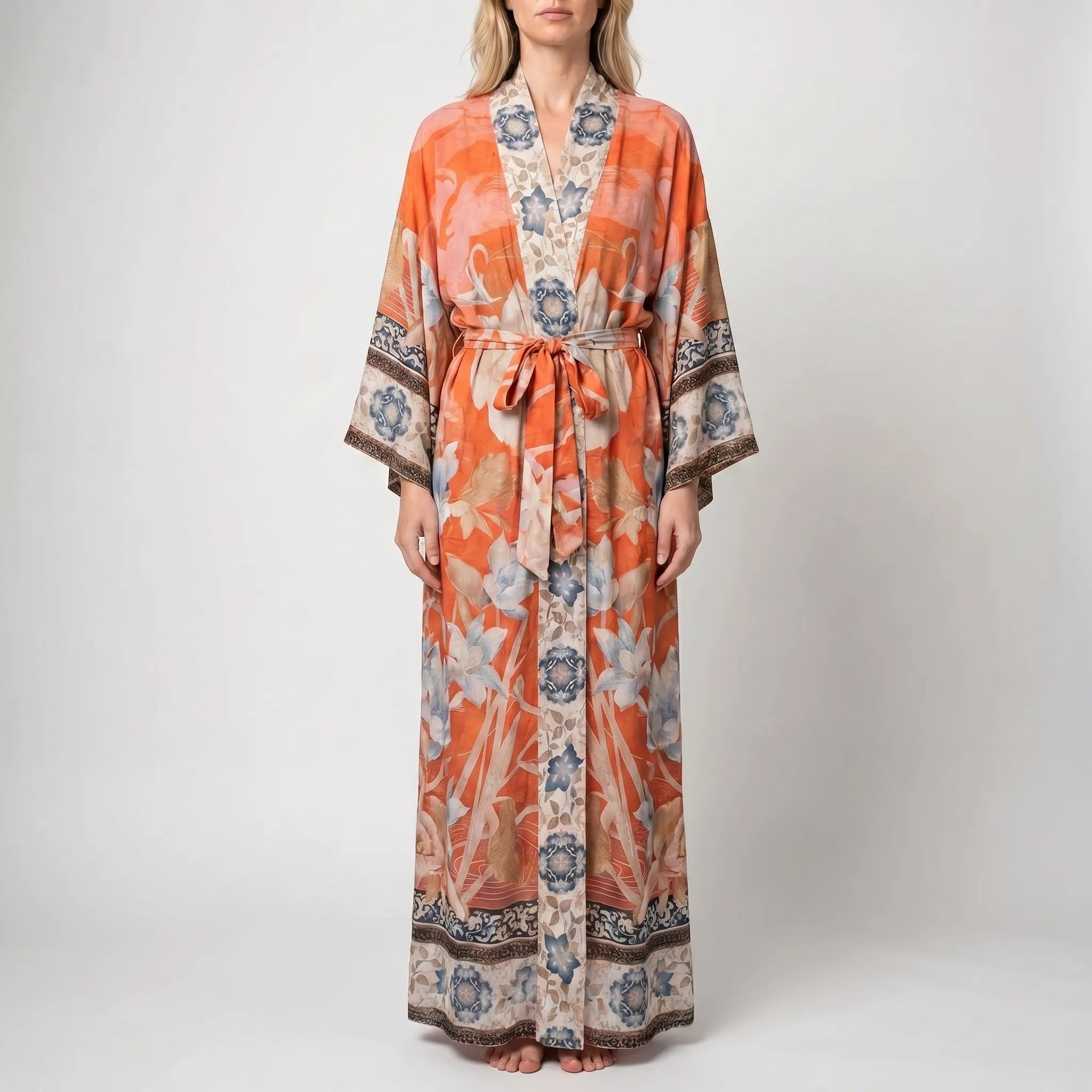 Lange Kimono Met Bloemenprint | Navando 
