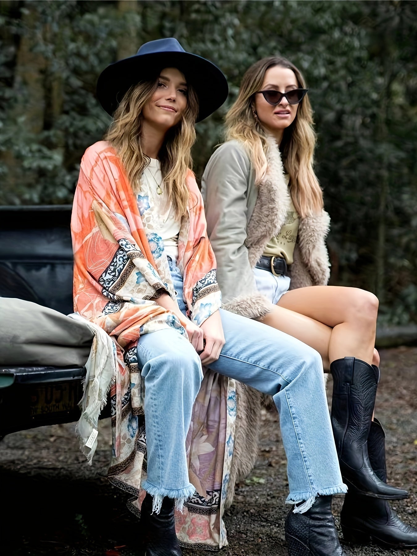 Lange Kimono Met Bloemenprint | Navando 