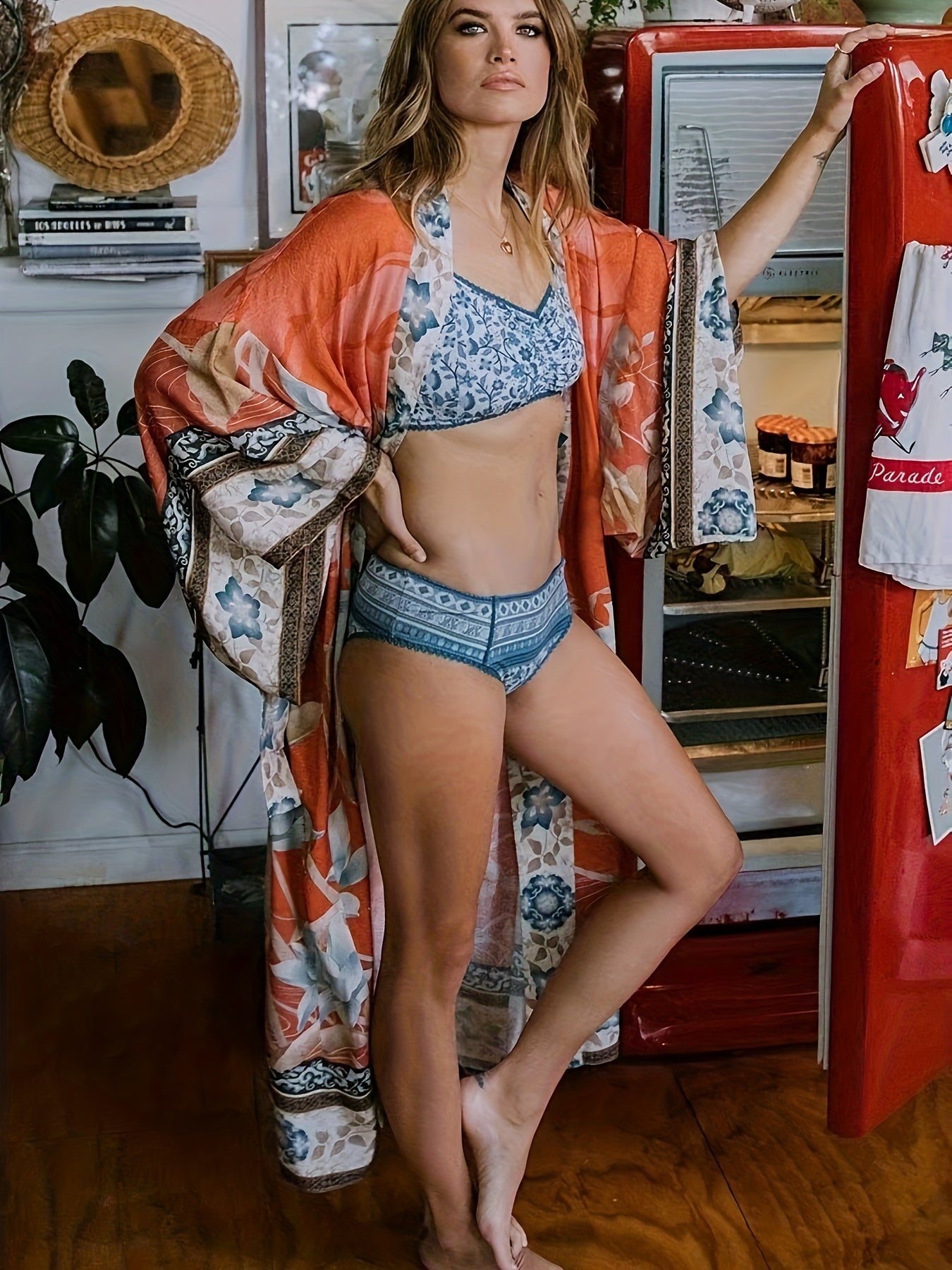 Lange Kimono Met Bloemenprint | Navando 
