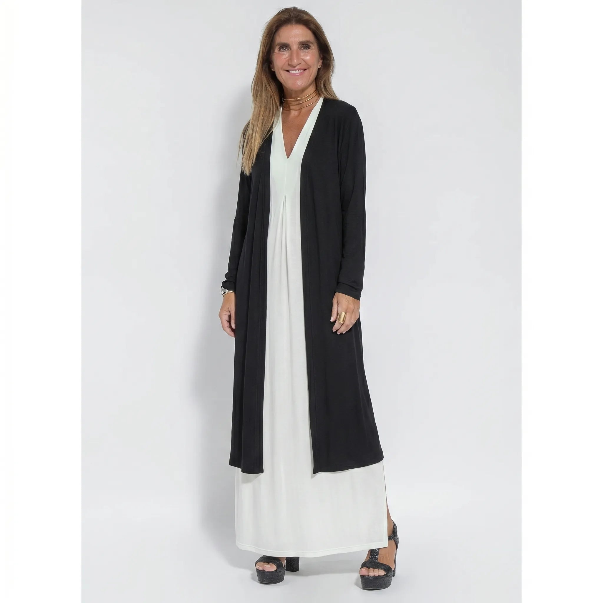 Lange Mouwloze Zomerjurk | Navando 