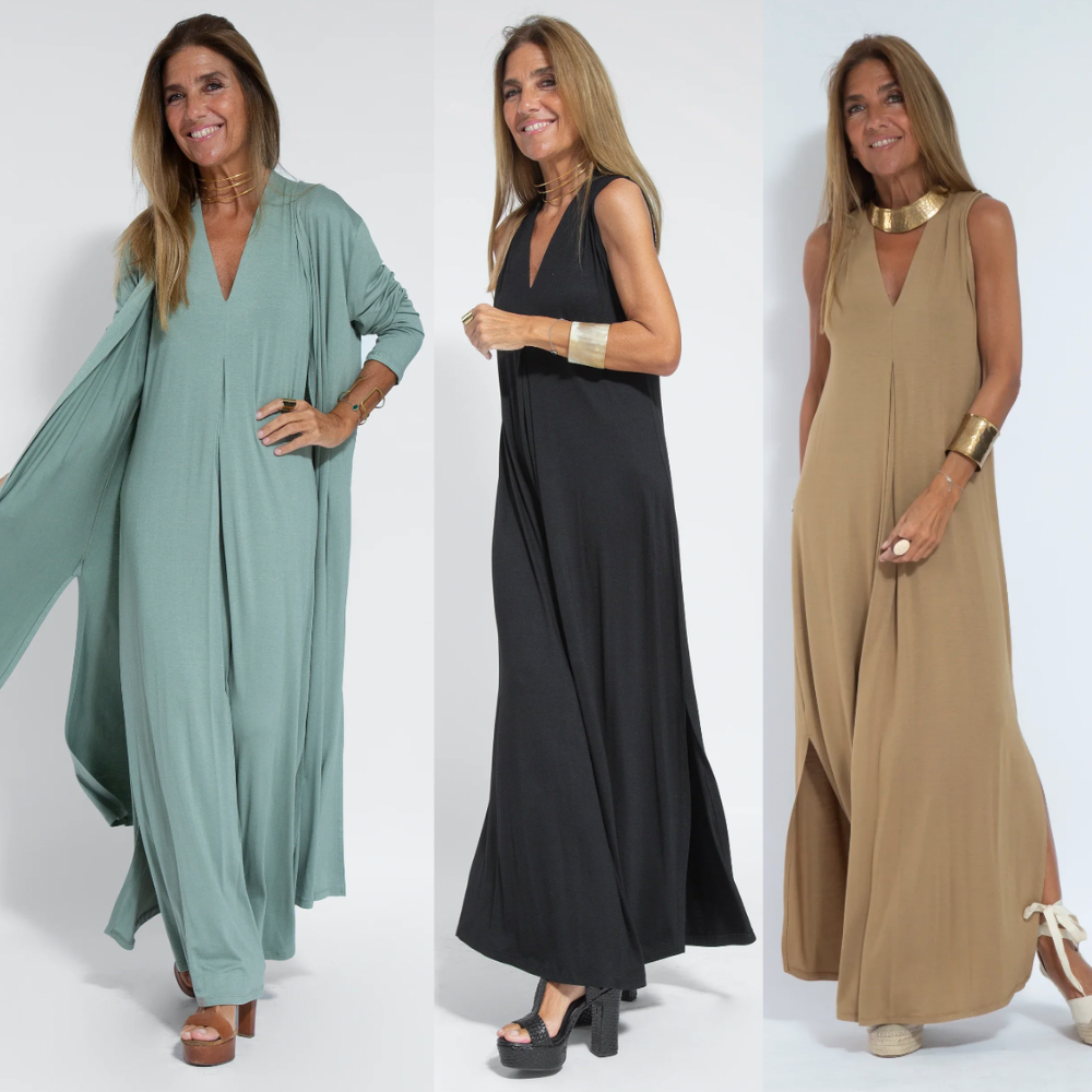 Lange Mouwloze Zomerjurk | Navando 