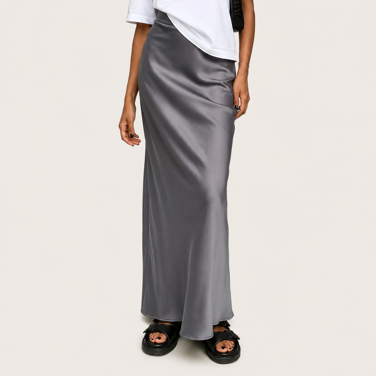Jupe longue taille haute | Navando