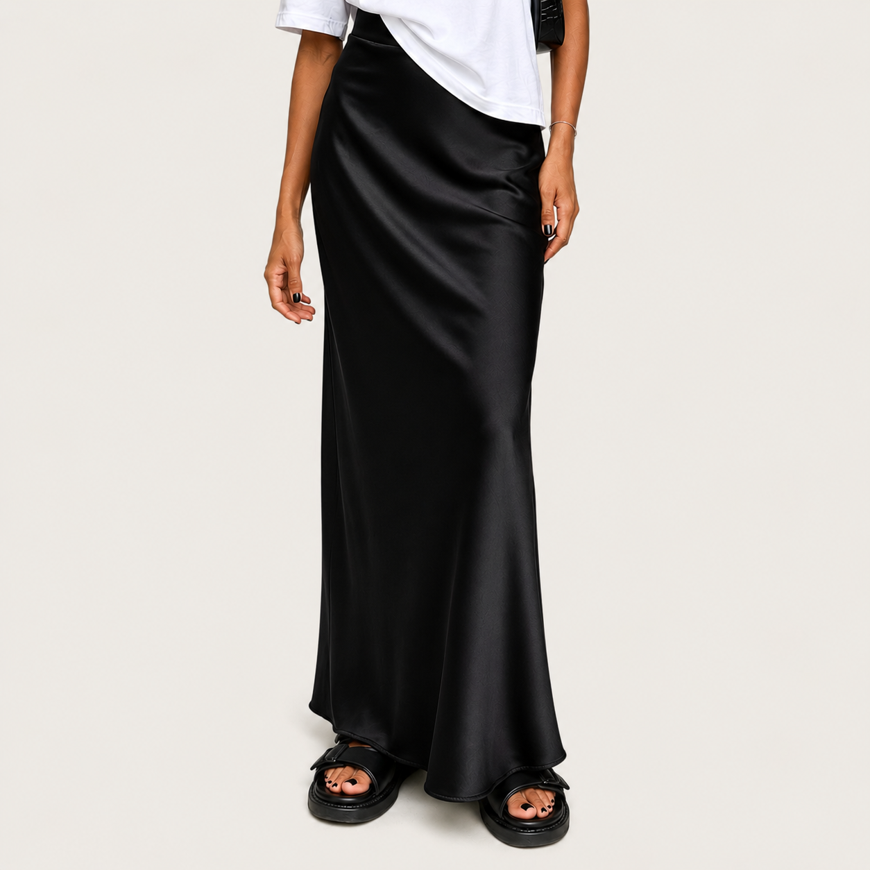 Jupe longue taille haute | Navando