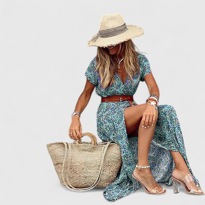Lange Zomerjurk Met Print | Navando