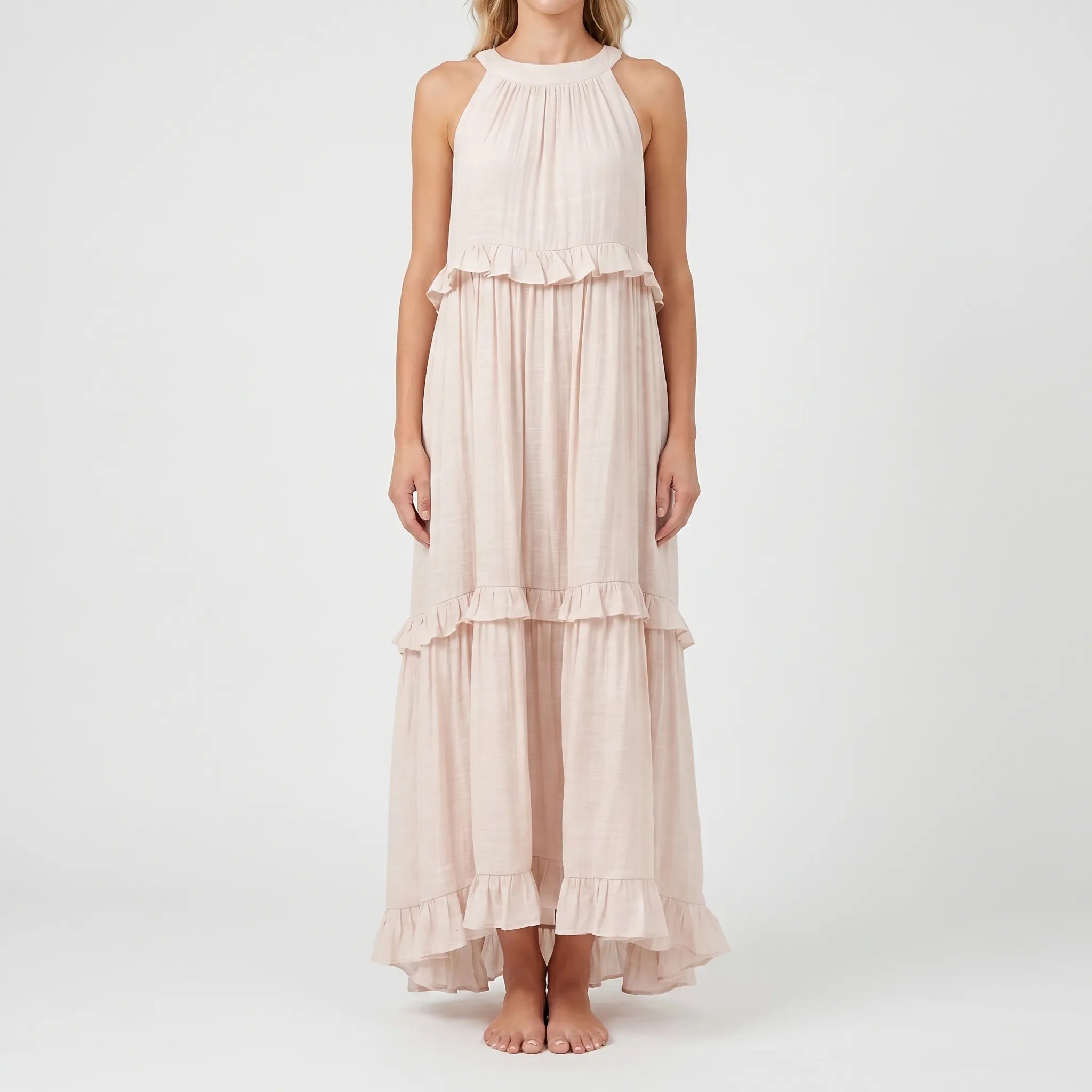 Lange Zomerjurk Met Ruches | Navando 