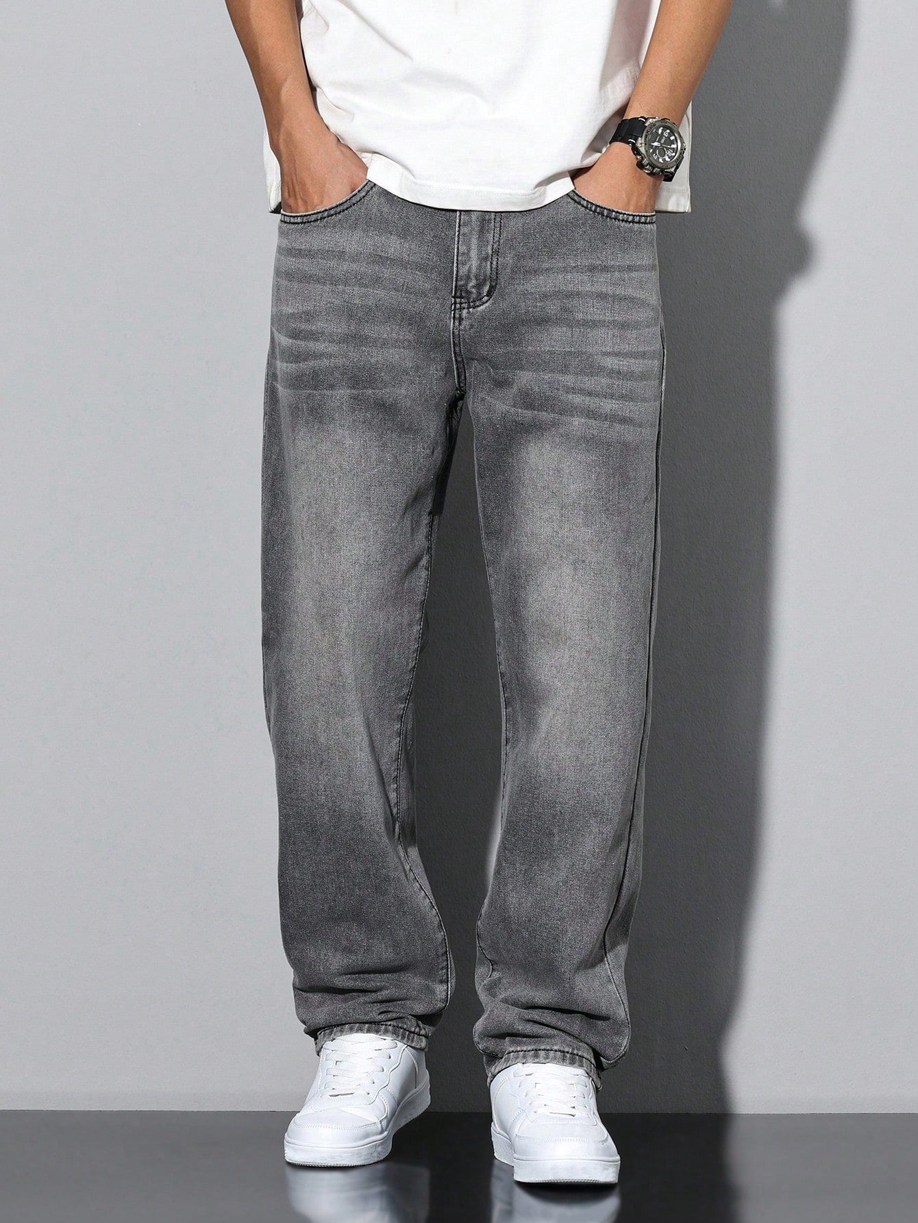 Lars | Gewassen jeans met rechte pijpen 8