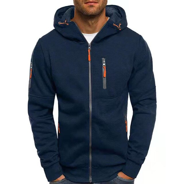 Roland - Sweat à Capuche Sportif avec Fermeture Éclair pour Homme