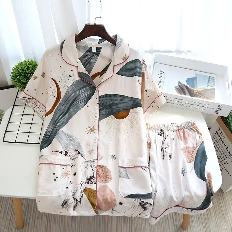 Lente/Zomer | Zachte viscose pyjama set dames 9