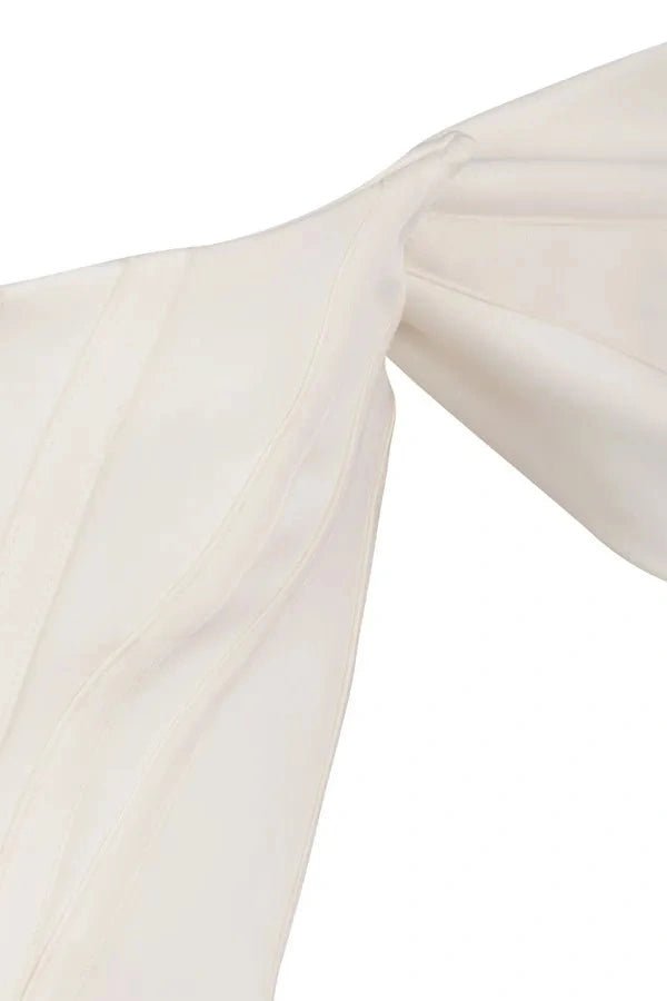 Lexana | Asymmetrische corset jurk met satijnen afwerking 5