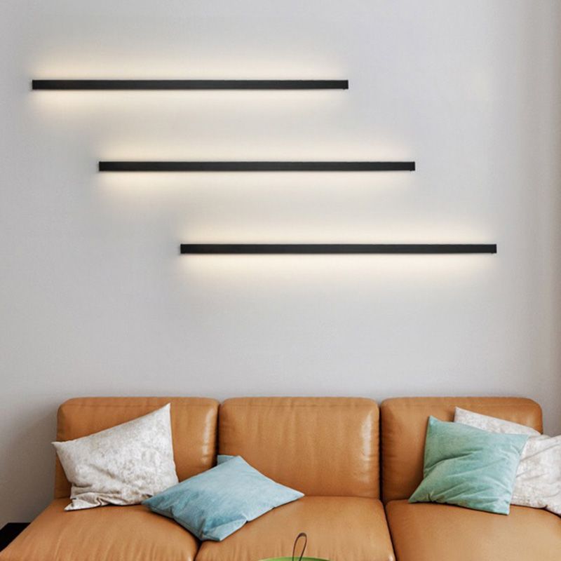 Linéair | Dimbare LED-wandlamp in geometrische vorm van matzwart metaal 4