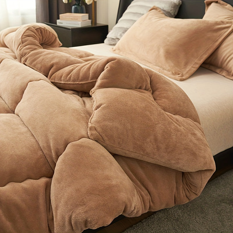 Lize | Gewatteerd Fleece Dekbed Zonder Hoes