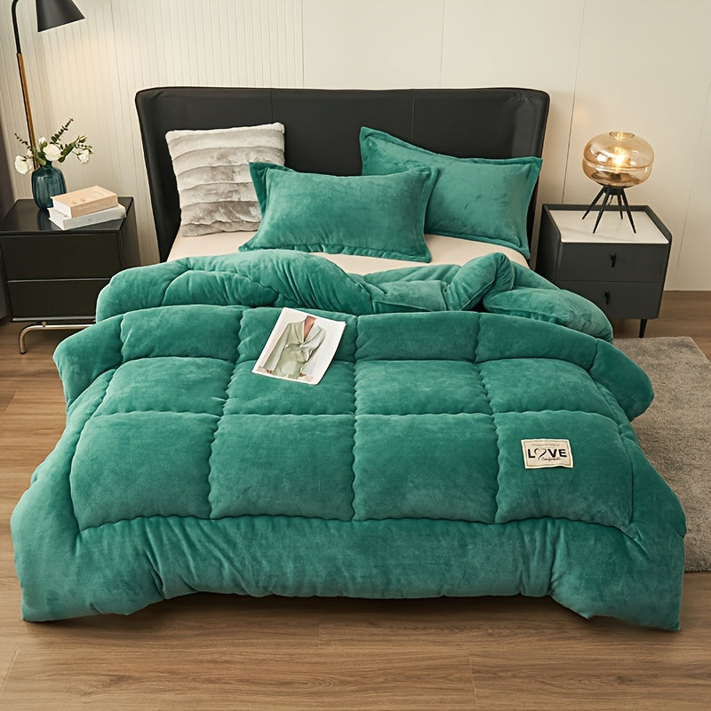 Lize | Gewatteerd Fleece Dekbed Zonder Hoes