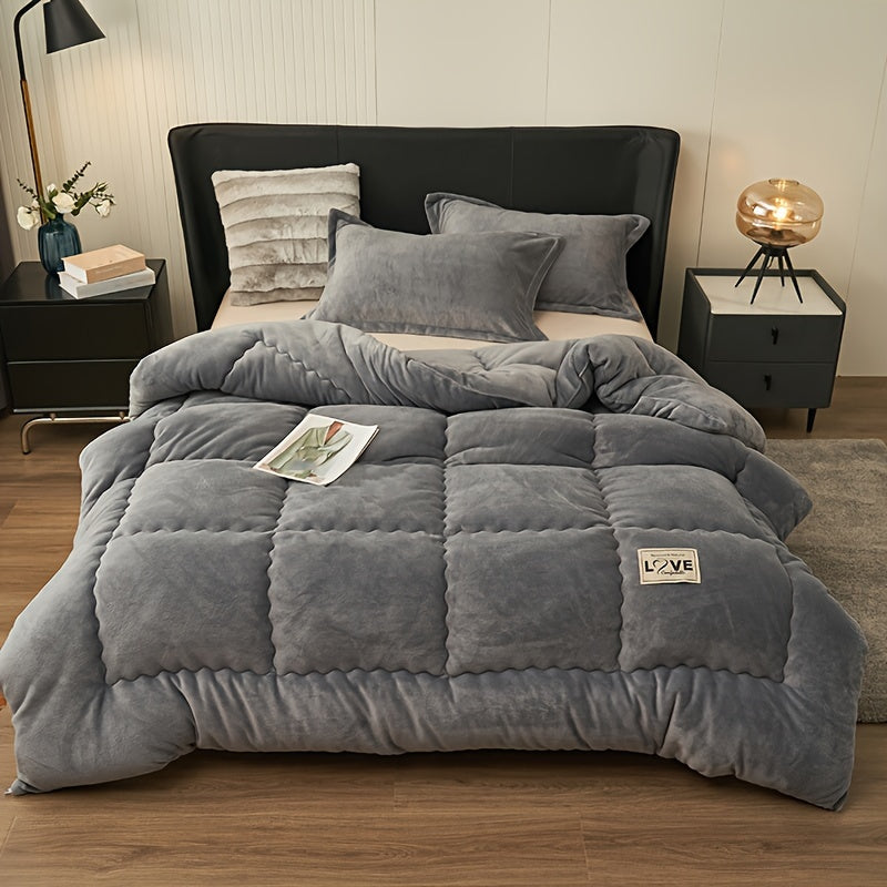 Lize | Gewatteerd Fleece Dekbed Zonder Hoes