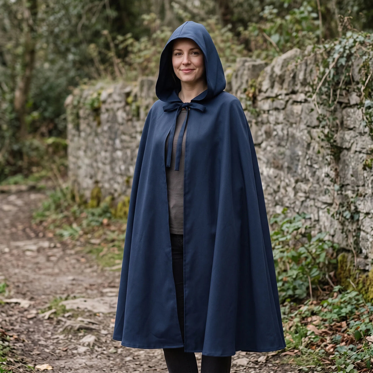 Lola | Lange Cape Met Diepe Capuchon